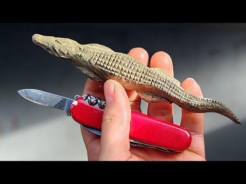 Whittle a 1x1 Crocodile | Step-By-Step Tutorial