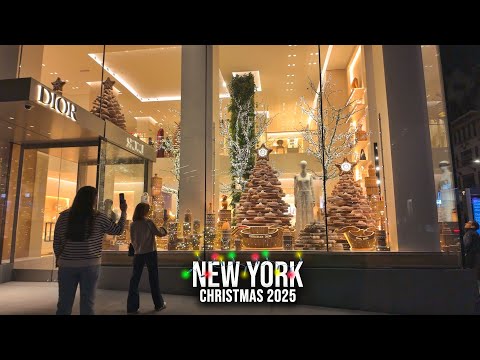 NYC Christmas Walk 2025 ✨ 5th Avenue Holiday Decorations to Rockefeller Center Christmas Tree 2025