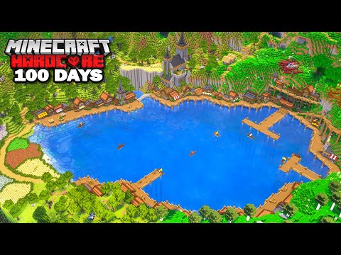 I Survived 100 Days On A Lake In Minecraft Hardcore