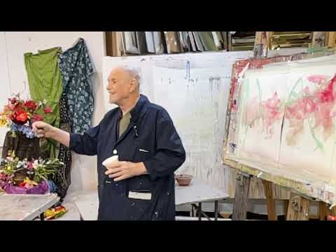 Frank O'Cain: Creating tension in an abstract watercolor using shapes and colors.  Demo Jan 2025