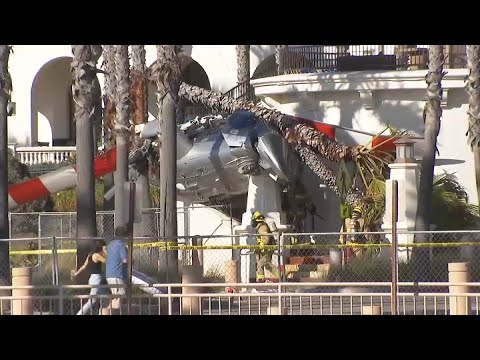 Live: Crews respond to helicopter crash in Huntington Beach