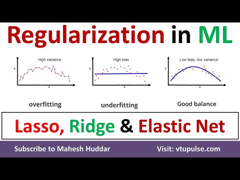 Regularization Lasso vs Ridge vs Elastic Net Overfitting Underfitting Bias & Variance Mahesh Huddar