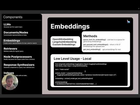 Discover LlamaIndex: Bottoms-Up Development with LLMs (Part 4, Embeddings)