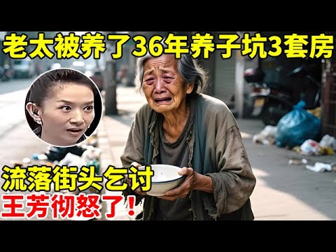 老太被养了36年的养子坑掉3套房,流落街头乞讨!全场观众和主持人震怒【王芳王为念访谈】