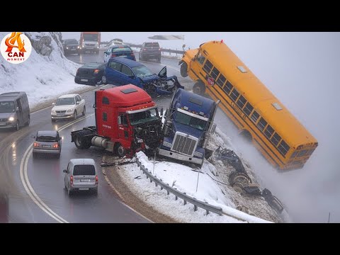 Icy Road Madness Caught on Camera - Ice Slips #28