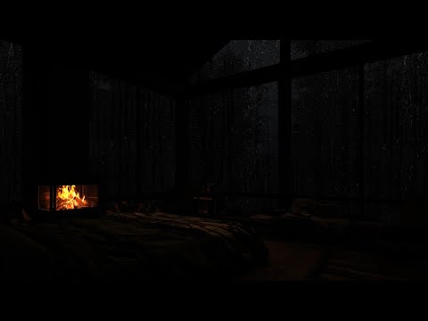 Non-Stop Rainstorm & Crackling Fire 🌧🔥 12 Hours of Pure Relaxation & Sweet Dreams 😴