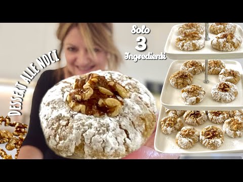 Only 3 Ingredients WALNUT DESSERT easy pastries GLUTEN-FREE WITHOUT BUTTER WITHOUT OIL
