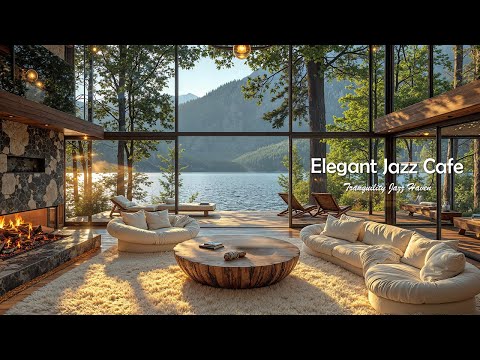 Elegant Jazz In Indoor Cafe Ambience | Tranquil Jazz Music In Forest Morning For Working & Unwind