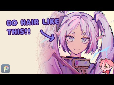 How To DRAW HAIR || Digital Art Tutorial || For Beginners