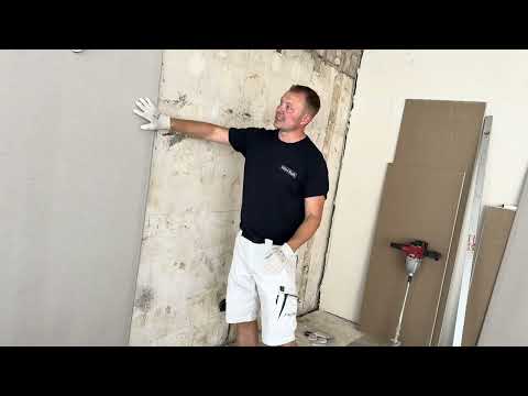 Gluing plasterboard, this is how I did it 🚧