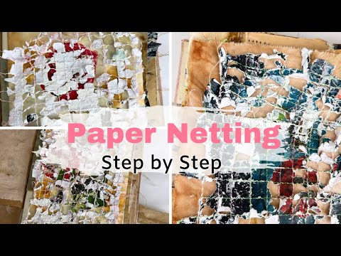 How to make Paper Netting Lace - #mixedmedia tutorial