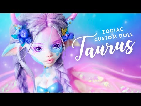From Draculaura to a Magical Cow-Girl! ✨ Taurus • Prompt Challenge OOAK Doll