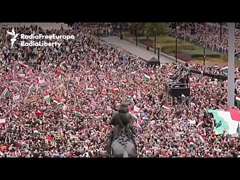 Thousands March In Hungary As Orban Faces Growing Opposition To Pro-Russia Policy