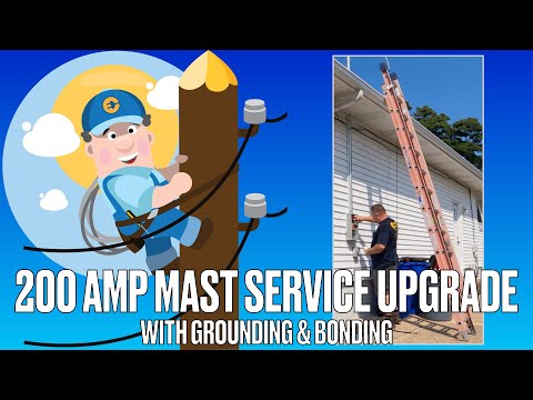 200 AMP Mast Service Upgrade | Surge Protection & Generator Wiring  #200amp #electricserviceupgrade