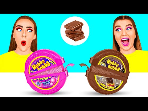 Челлендж. Шоколадная Еда vs Настоящая еда | Потрясающие Кухонные Лайфхаки от DaRaDa Challenge