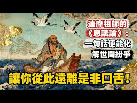 達摩祖師的《息諍論》：一句話便能化解世間紛爭，讓你從此遠離是非口舌#佛教 #佛法 #佛教玄學 #佛教智慧 #佛學知識 #佛學智慧 #修心修行 #佛教文化 #禪悟人生 #傳統文化