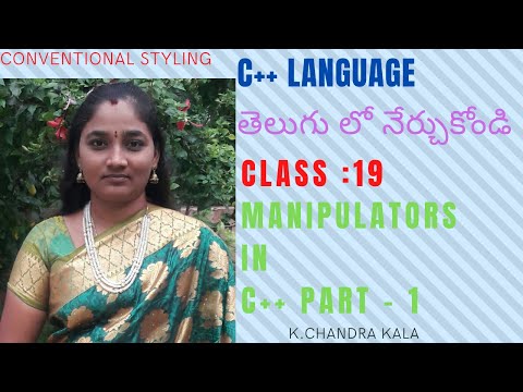 CPP || MANIPULATORS PART 1 IN C++ BOTH IN TELUGU AND ENGLISH || TELUGU SCIT TUTORIALS | C++