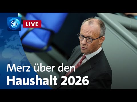 Merz Rede bei Generaldebatte zum Bundeshaushalt 2026 (LIVE)