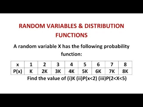 Random Variables &Distribution Functions- Problem