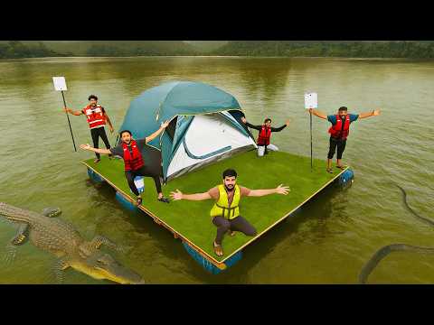 24 Hours On Floating Tent In Dangerous River – बच पाएंगे या नहीं ? 😱