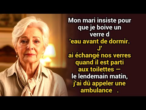 Mon mari insistait pour que je boive de l’eau avant de dormir — j’ai échangé les verres.