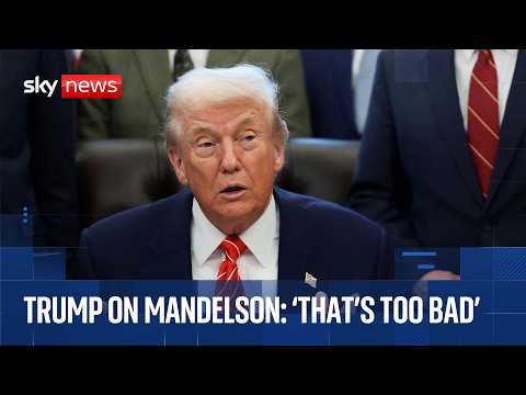 Trump asked about Mandelson's resignation and the Epstein files during White House Q&A