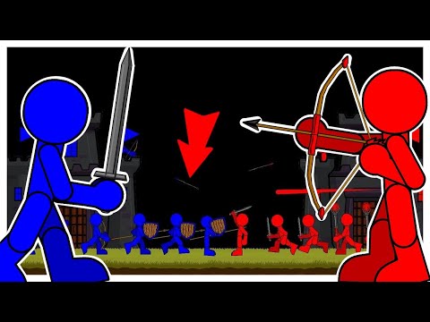 Batalla Medieval Épica en Unity: Combate entre Equipos Rojo y Azul - Defensa del Castillo