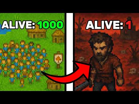 Following 1000 IMMORTAL Humans Until Only 1 Is Left In WorldBox!