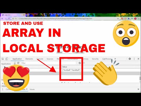 JS - How to STORE and USE an Array in Local Storage