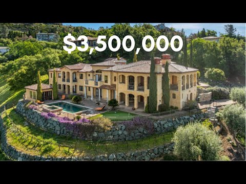 Ultra Luxury Luxury 7000+ Sq Ft Mediterranean Villa Overlooking Folsom Lake, California