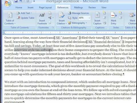 Book Indexing - How To Make A Book Index In Microsoft Word