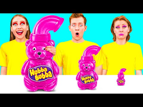 Μεγάλο, Μεσαίο και Μικρό Φαγητό Challenge | Καταπληκτικές Μαγειρικές Hacks