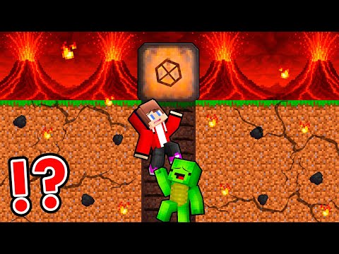 Mikey and JJ Created BUNKER to Survive VOLCANO ERUPTION in Minecraft (Maizen)
