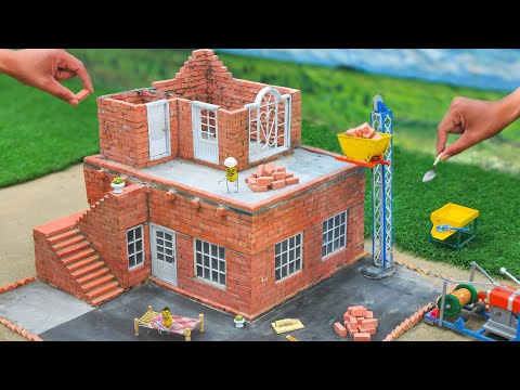 diy mini bricks house complete making science project | diy tractor | @MiniCreative1