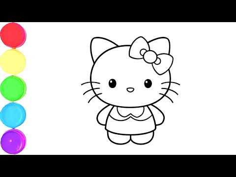 Cute Hello Kitty Drawing, Painting & Coloring For Kids and Toddlers_ Child Art