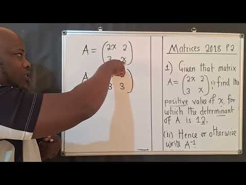 Matrix Exam Question | 2018 Paper 2 | Determinant | Inverse Problem.