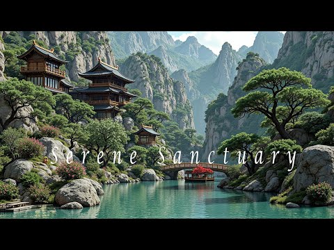 Serene Asian Sanctuary – Healing Meditation Music – Peaceful Water Ambience for Deep Relaxation