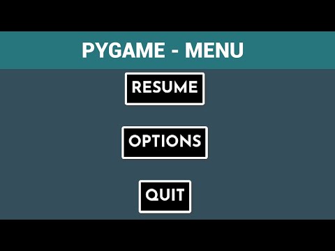 How to Create a Menu in Pygame