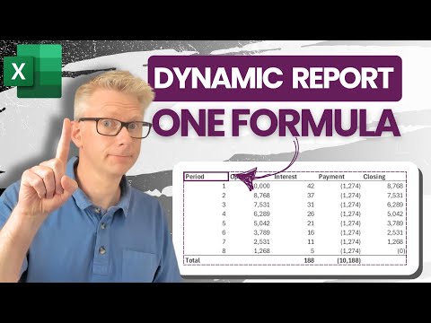 Complete report in Excel with just ONE formula!