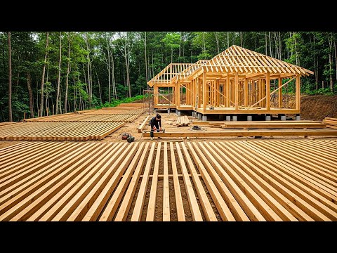 From raw wood to a mansion: Talented girl stuns all building her dream house