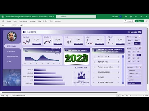 Excel Dashboard Design Tutorial and Report  Production
