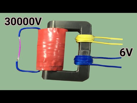 Homemade 6V to 30000V transformer