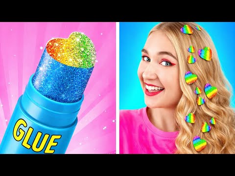 Awesome School Hacks 🎒 Easy DIY Supplies & Bright Girl Hacks | 123 GO! Series