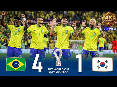 Brazil 4-1 South Korea 4k WC 2022 Extended Highlights #qatar2022