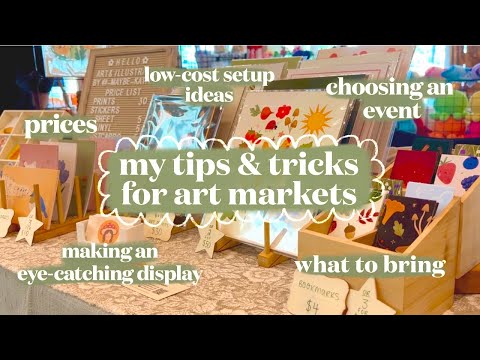 how to prep for an art market 🎨✨ vendor table setup ideas & display tips for success for craft fairs