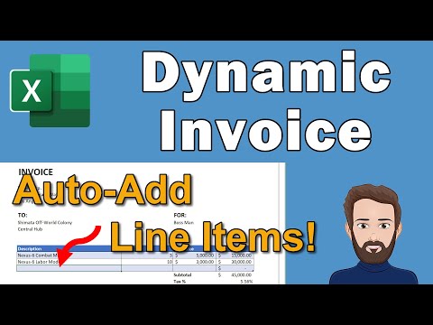 Excel Invoice Template that Adds New Lines Automatically