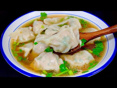 做餃子時,調湯汁和肉餡重要,湯鮮味美,肉質鮮嫩,咬一滿嘴爆汁!【阿朝哥美食】#餃子の皮 #餃子餡