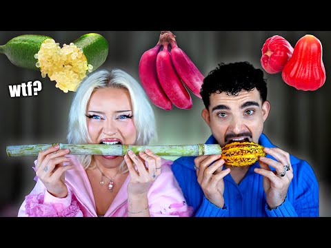 Germans try & rate CRAZY fruits that you've never seen before 😳 what are these???
