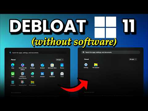 Debloat Windows 11 WITHOUT Software so it Looks Like LTSC! (Ultimate Guide)