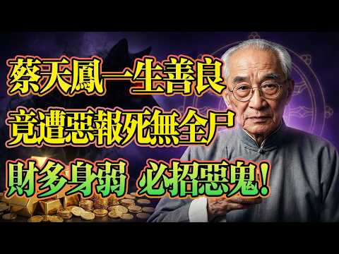 南懷瑾揭示：「財多身弱，必招惡鬼」香港名媛蔡天鳳一生善良，竟遭惡毒丈夫報復死無全尸！善良沒牙齒，就是餵狼吃肉！「愚痴慈悲」#南懷瑾 #人性 #因果報應 #升米恩斗米仇 #易經智慧 #明星因果